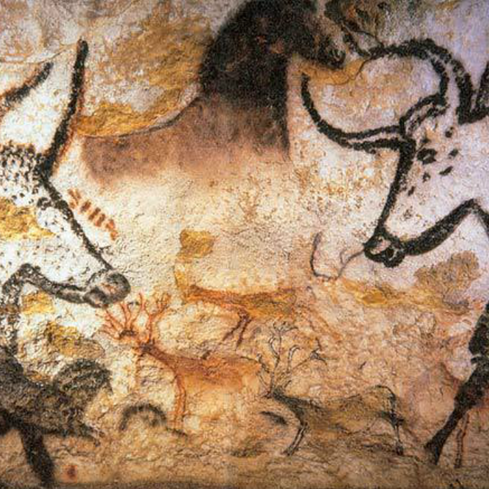 ラスコーの洞窟壁画 約2万年前にクロマニョン人によって描かれた。1940年に近くの村の子ども達によって発見される。